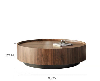 Table basse bois flottant ronde avec tiroirs sur le coté - vente privée 14:200004889style-1