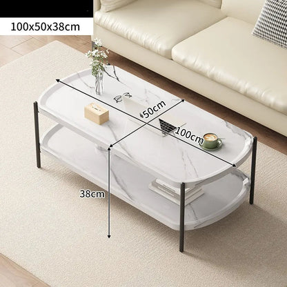 Table basse bois foncé à doubles plateaux - vente privée 14:173White 100