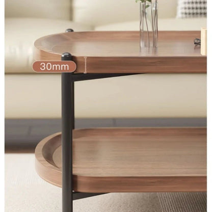 Table basse bois foncé à doubles plateaux - vente privée 14:200004889Walnut 100