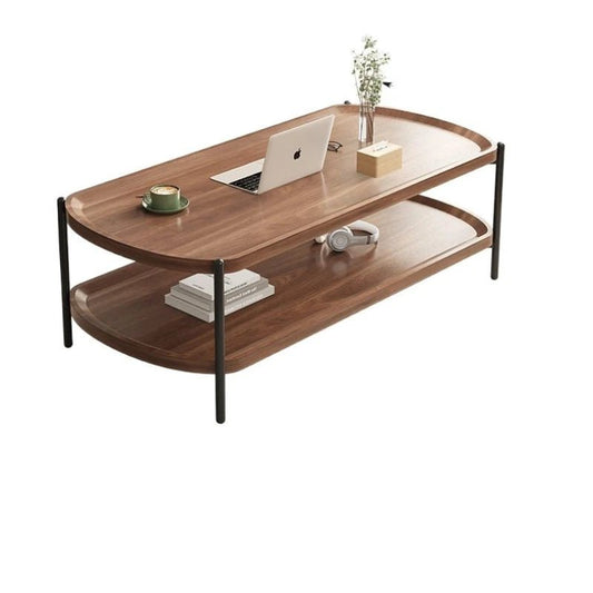 Table basse bois foncé à doubles plateaux - vente privée 14:200004889Walnut 100