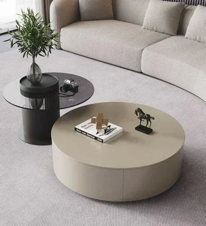 Table basse bois industriel ronde - vente privée 14:10001377790 60cm-3