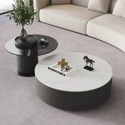 Table basse bois industriel ronde - vente privée 14:1090 60cm-5