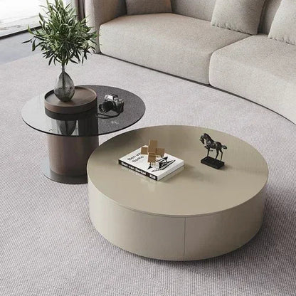 Table basse bois industriel ronde - vente privée 14:20000019580 60cm-4