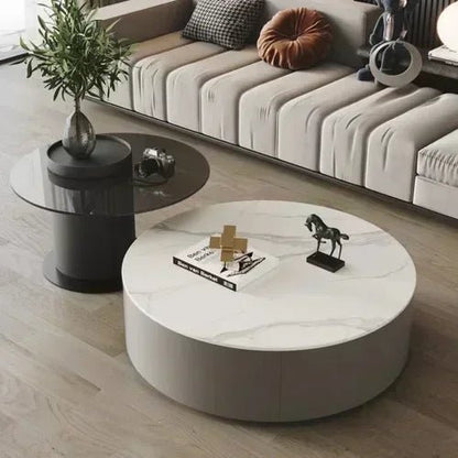 Table basse bois industriel ronde - vente privée 14:36501690 60cm-9