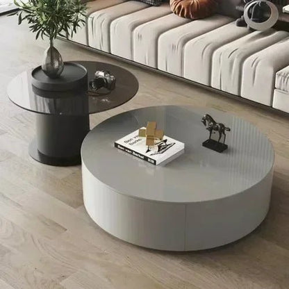 Table basse bois industriel ronde - vente privée 14:49690 60cm-4