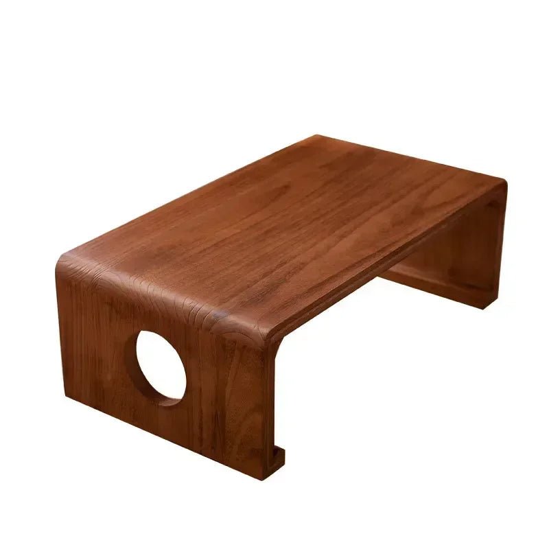 Table basse bois marron foncé antique japonais - vente privée 14:200844061120X55X30CM A