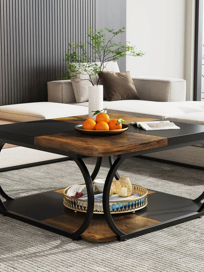 Table basse bois massif carré - vente privée 14:193;200007763:201336101