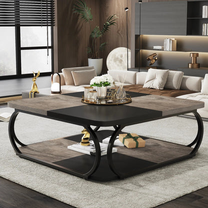 Table basse bois massif carré - vente privée 14:200006155Gray;200007763:201336101