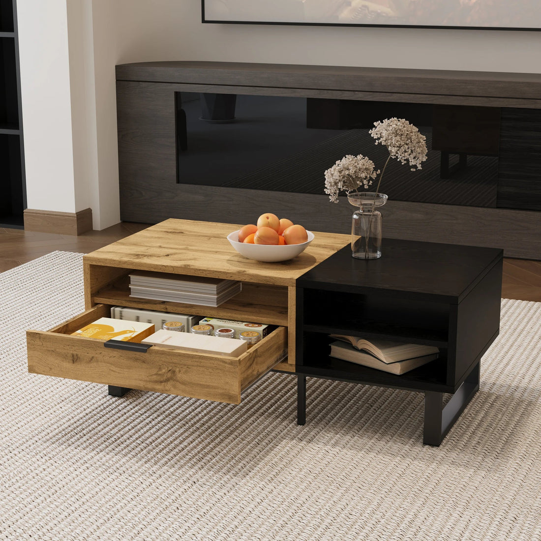 Table basse bois massif rectangulaire 100×50×40 cm - vente privée 14:193100 50 40 cm;200007763:201336101