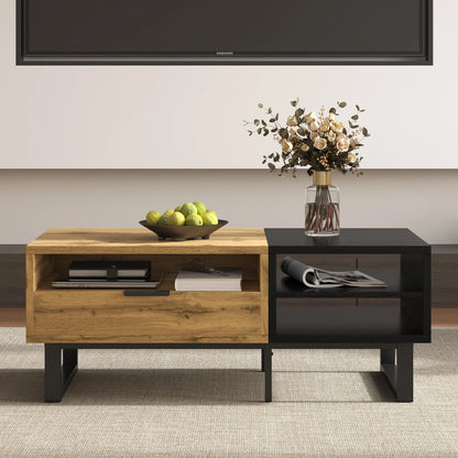 Table basse bois massif rectangulaire 100×50×40 cm - vente privée 14:193100 50 40 cm;200007763:201336101