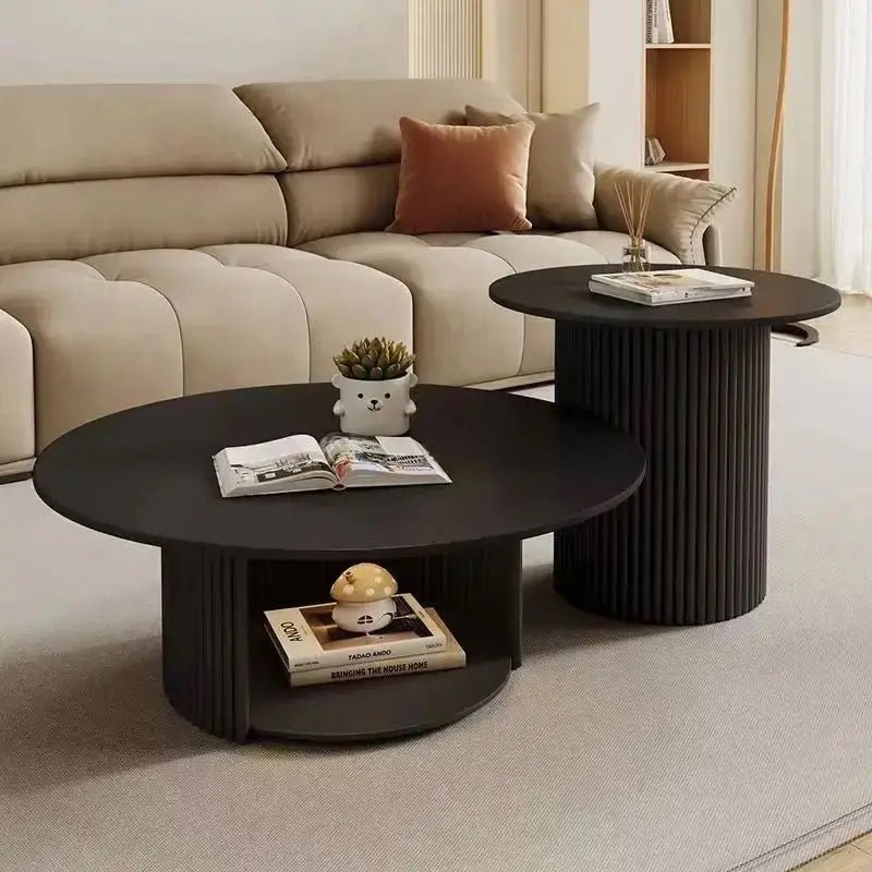 Table basse bois massif ronde de petite talle 2 ensembles - vente privée 14:200844061Type 6 50 70