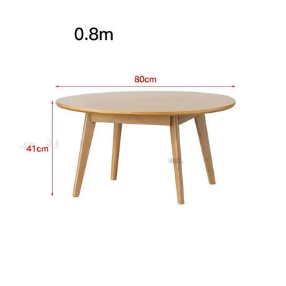 Table basse bois massif ronde de taille moyenne - vente privée 14:1930.8m coffee table