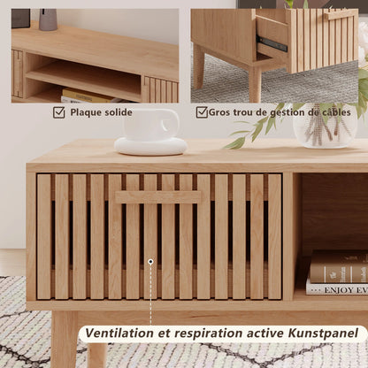 Table basse bois naturel - vente privée 14:200844060Natural wood color;200007763:201336101