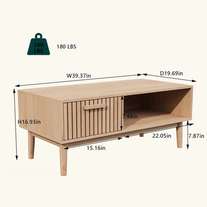 Table basse bois naturel - vente privée 14:200844060Natural wood color;200007763:201336101