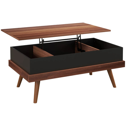 Table basse bois naturel à plateau élevable 100 X 79 X 54 cm - vente privée 14:200000195;200007763:201336104