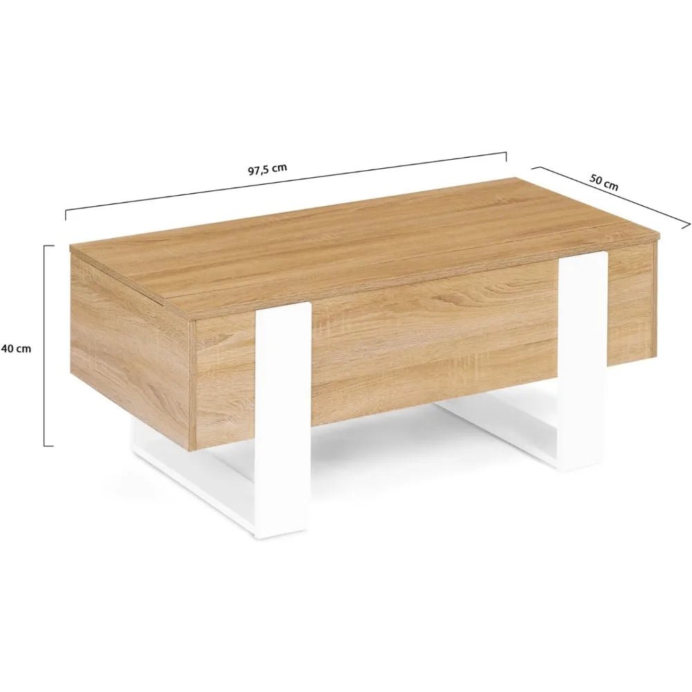 Table basse bois naturel clair élevable - vente privée 14:200844061Multicolored;200007763:201336342