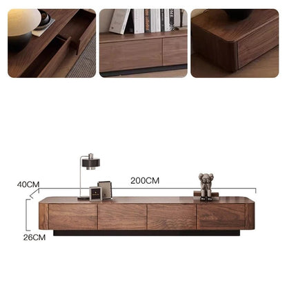 Table basse bois noir de forme carrée avec tiroirs de rangement - vente privée 14:200143091200x40x26cm