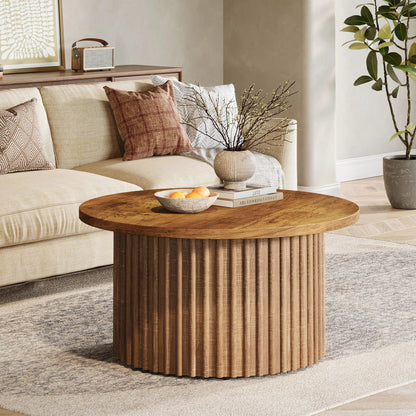 Table basse bois originale ronde - vente privée 14:200006152Brown;200007763:201336101