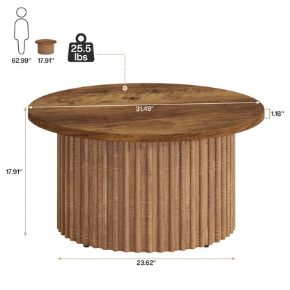 Table basse bois originale ronde - vente privée 14:200006152Brown;200007763:201336101