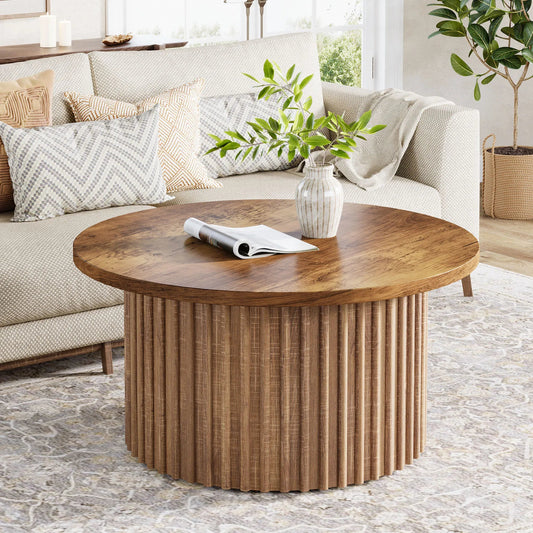Table basse bois originale ronde - vente privée 14:200006152Brown;200007763:201336101