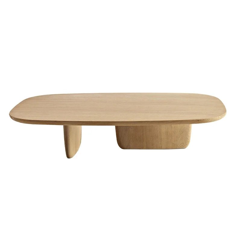Table basse bois ovale noyer - vente privée 14:200005536140x70x40cm