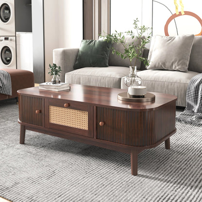 Table basse bois rectangulaire à coins rondes - vente privée 14:200004889WF304063WAA