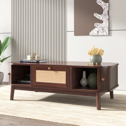 Table basse bois rectangulaire à coins rondes - vente privée 14:200004889WF304063WAA