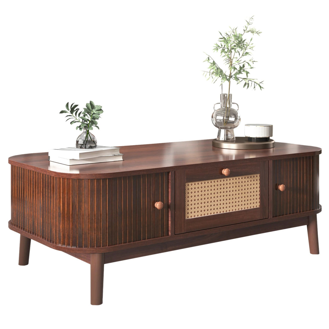 Table basse bois rectangulaire à coins rondes - vente privée 14:200004889WF304063WAA