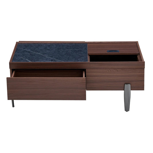 Table basse bois rectangulaire avec tiroirs - vente privée 14:200004889N621P307345S