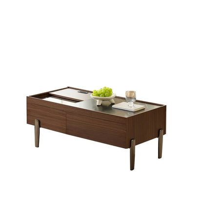 Table basse bois rectangulaire avec tiroirs - vente privée 14:200004889N621P307345S
