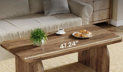 Table Basse Bois Rectangulaire pour Salon 120 x 60 x 50 cm (LxPxH) - vente privée 14:193Noir;200007763:201336342