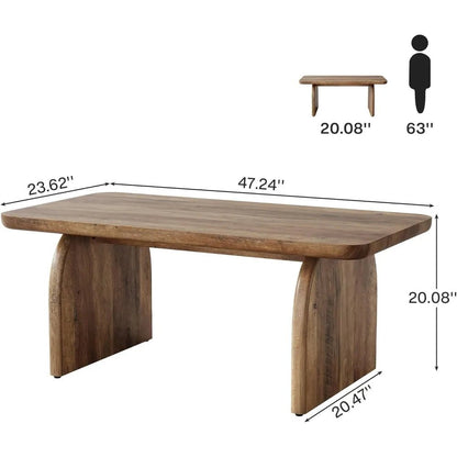 Table Basse Bois Rectangulaire pour Salon 120 x 60 x 50 cm (LxPxH) - vente privée 14:193Noir;200007763:201336342