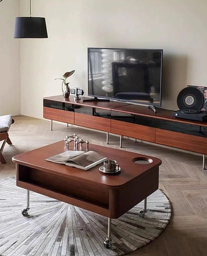 Table basse bois relevable à forme rectangulaire - vente privée 14:200004889Walnut-60-60-65cm