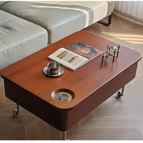 Table basse bois relevable à forme rectangulaire - vente privée 14:200004889Walnut-60-60-65cm