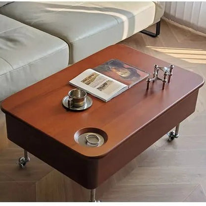 Table basse bois relevable à forme rectangulaire - vente privée 14:200004889Walnut-60-60-65cm