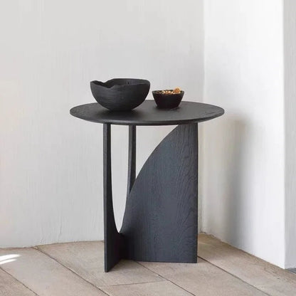 Table basse bois ronde à pied de design original - vente privée 14:200004889Walnut 50X50X50CM