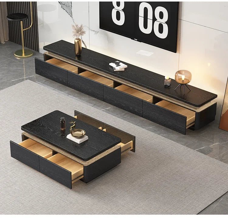 Table basse bois scandinave de luxe - vente privée 14:173120x60x40cm LED