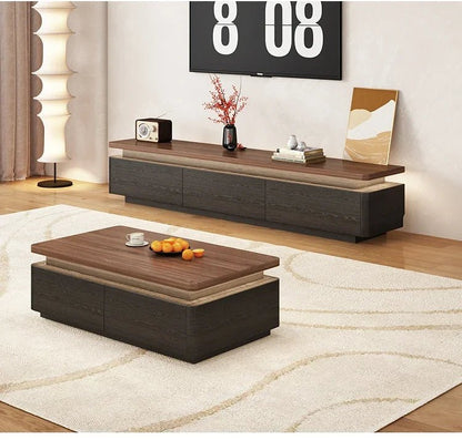 Table basse bois scandinave de luxe - vente privée 14:173120x60x40cm LED