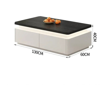 Table basse bois scandinave de luxe - vente privée 14:200006155130x60x40cm LED-1