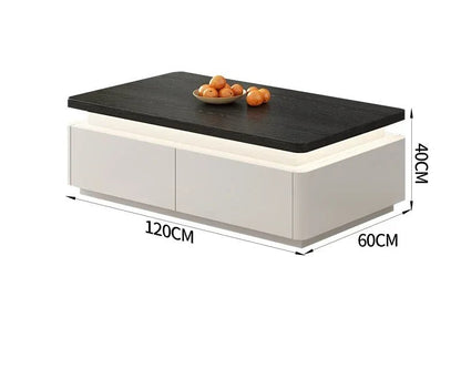 Table basse bois scandinave de luxe - vente privée 14:200143091120x60x40cm LED-1