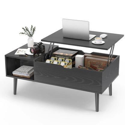 Table basse bois tiroir noir et sophistiqué - vente privée 14:193;200007763:201336101