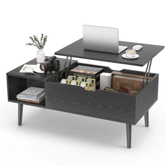 Table basse bois tiroir noir et sophistiqué - vente privée 14:193;200007763:201336101