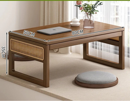 Table basse bureau japonais en bois naturel - vente privée 14:20084406180 walnut