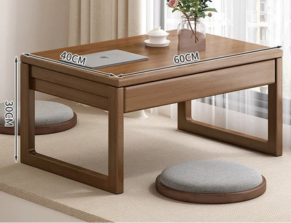 Table basse bureau japonais en bois naturel - vente privée 14:36545860 walnut color1draw