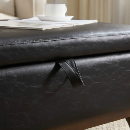 Table basse carré avec compartiment de rangement simple - vente privée 14:200844061Coffee + Microfiber;200007763:201336101
