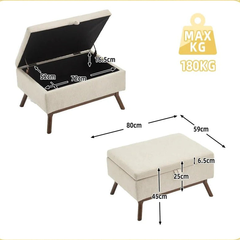 Table basse carré avec compartiment de rangement simple - vente privée 14:200844061Coffee + Microfiber;200007763:201336101