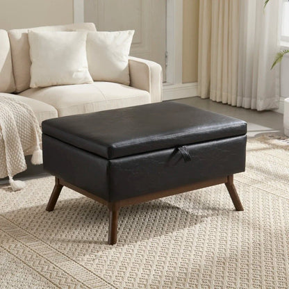 Table basse carré avec compartiment de rangement simple - vente privée 14:200844061Coffee + Microfiber;200007763:201336101