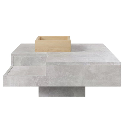 Table basse carrée avec rangement sur le coté 72x72x30cm - vente privée 200007763:201336101