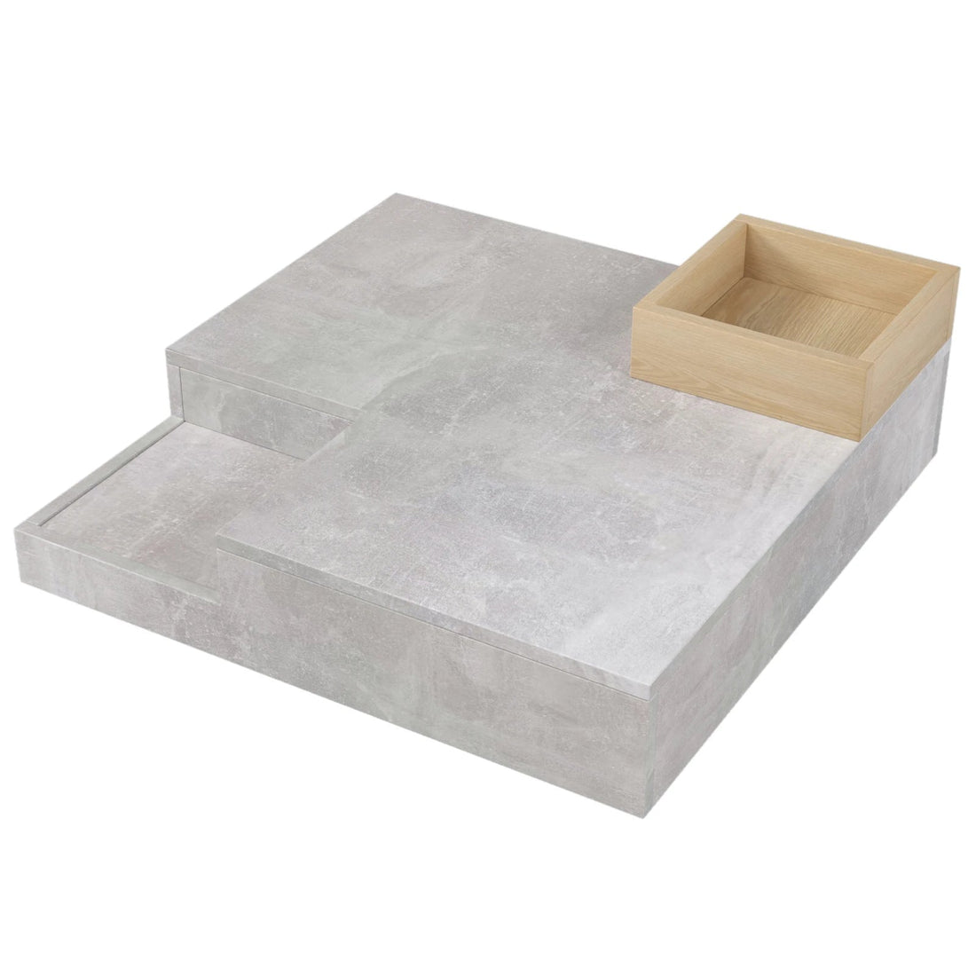Table basse carrée avec rangement sur le coté 72x72x30cm - vente privée 200007763:201336101