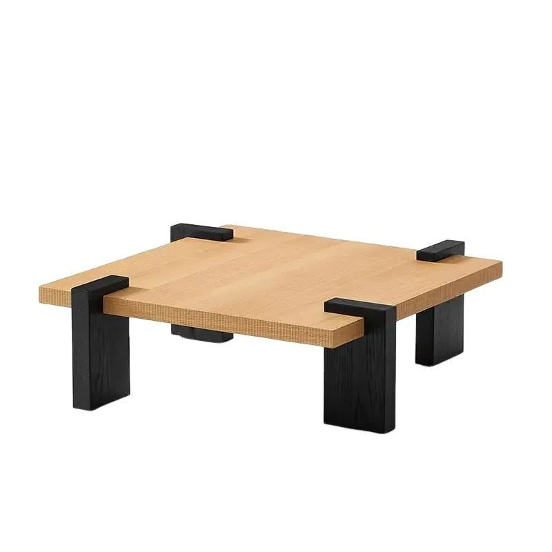 Table basse carrée en bois massif noyer - vente privée 14:200004889Log color